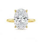Ring mit Steinen, lange ovale Solitärfassung