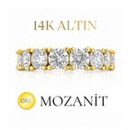 14K Mozanit Büyük Boy Tamtur Yüzük