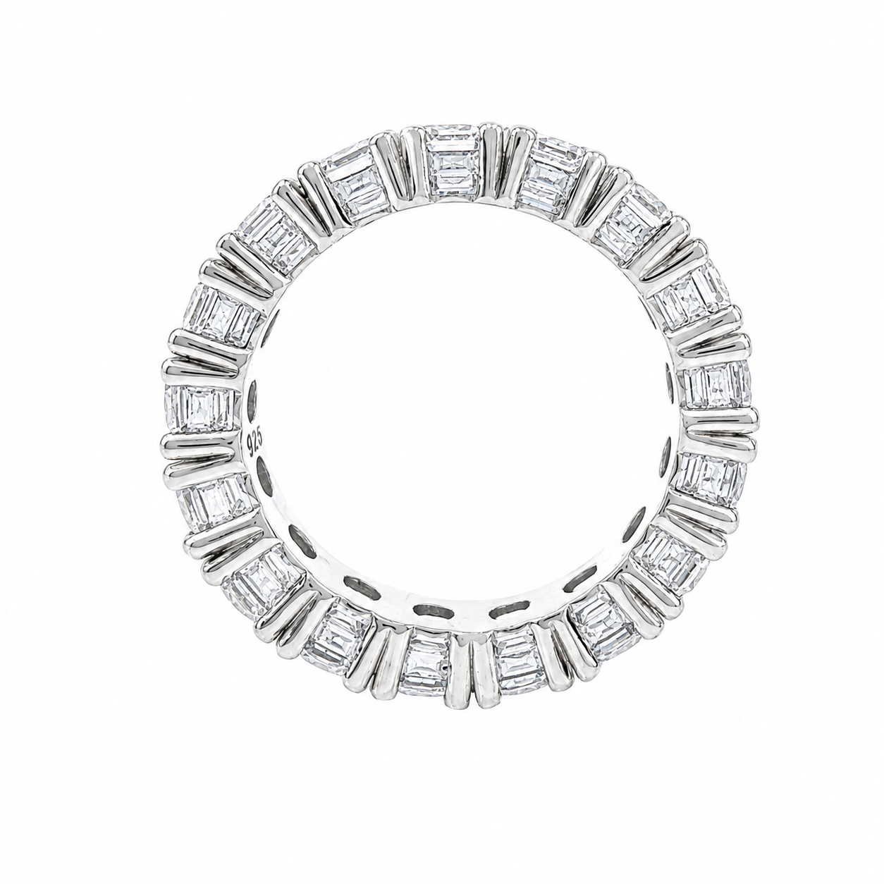 Large Moissanite Eternity Ring