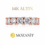 14K Mozanit Orta Boy Tamtur Yüzük