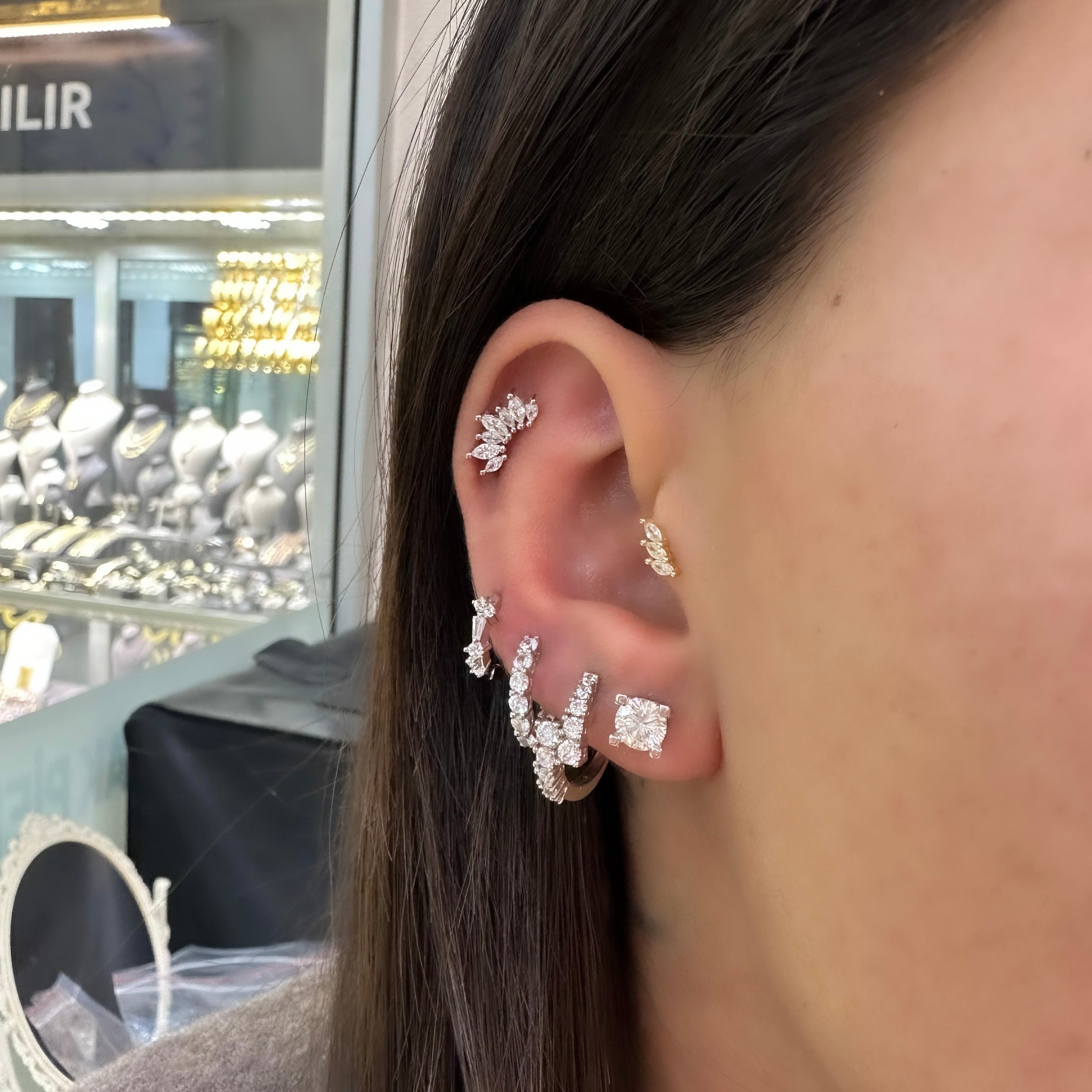 G-Color Tektaş Küpe