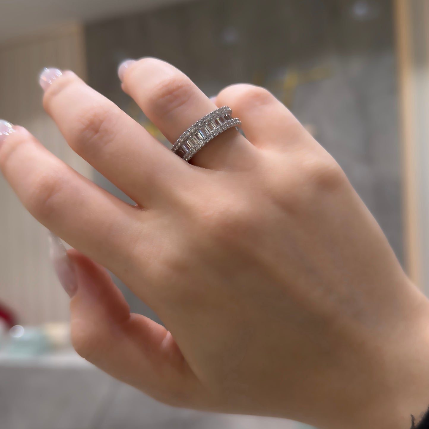 Baguette Tambourine Ring