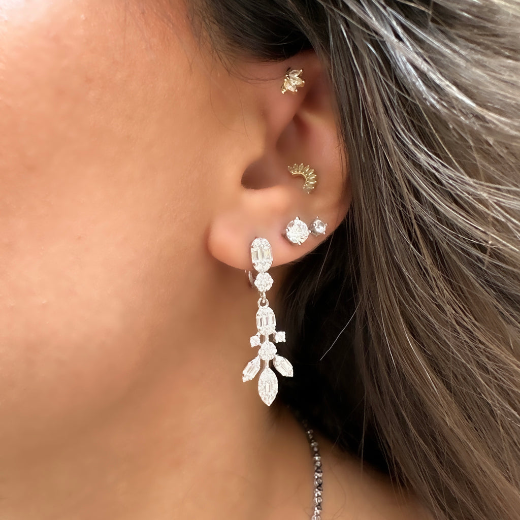 Damla Sallantılı Markiz Taşlı Gece Seti