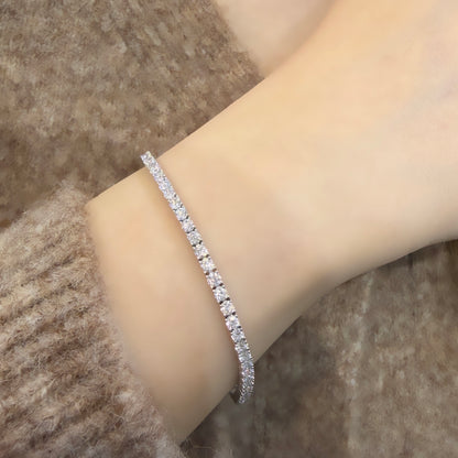 İki Buçuk mm Mozanit Suyolu Bileklik