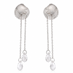 Sea Shell Ohrringe mit Steinen baumelnd