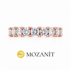 Small Stone Moissanite Eternity Ring