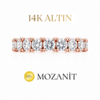 14K Full Eternity Ring with Small Stones