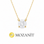 8 mm Mozanit Tektaş Kolye