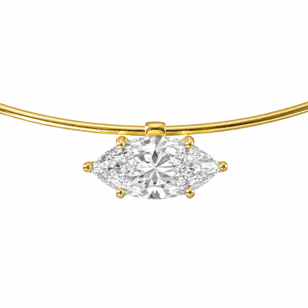 Design Marquise Cut Choker Necklace