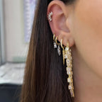 Sıvama Kare Taşlı Küpe