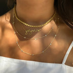 Taşlı Kişiye Özel İsim Kolye