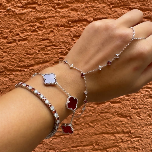 Chloe Fuchsia Stone Hand Jewelry