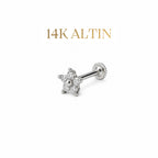 14K Çiçek Piercing