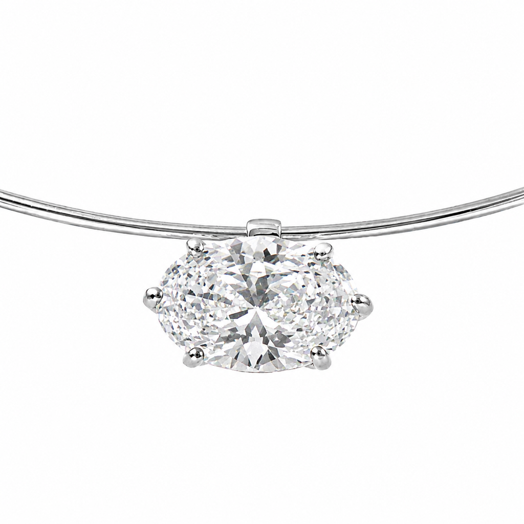 Tasarım Oval Kesim Choker Kolye