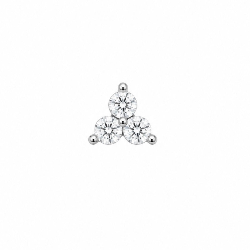 Trinity Üç Taşlı Piercing