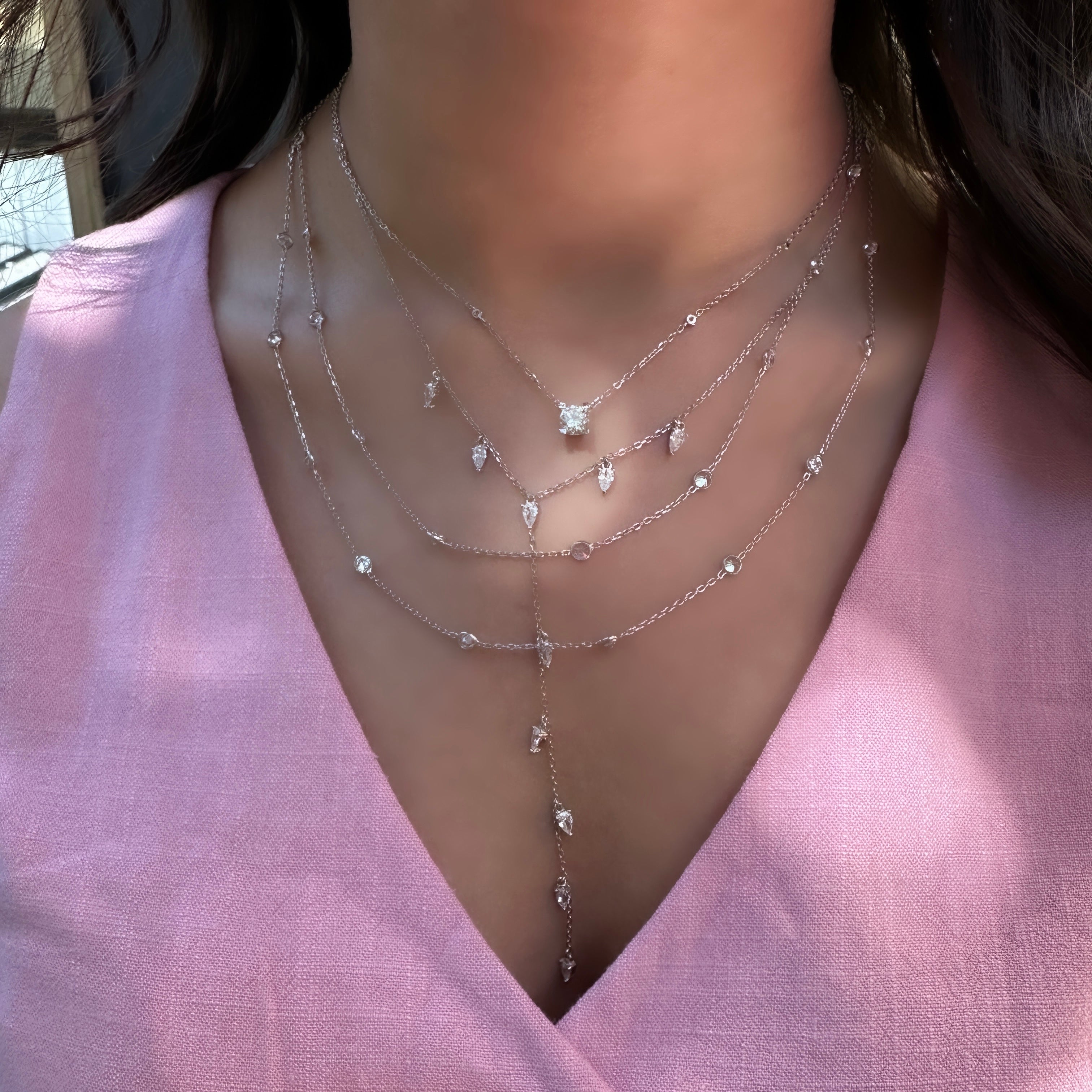 Vanessa Drop Sallantılı Y Kolye