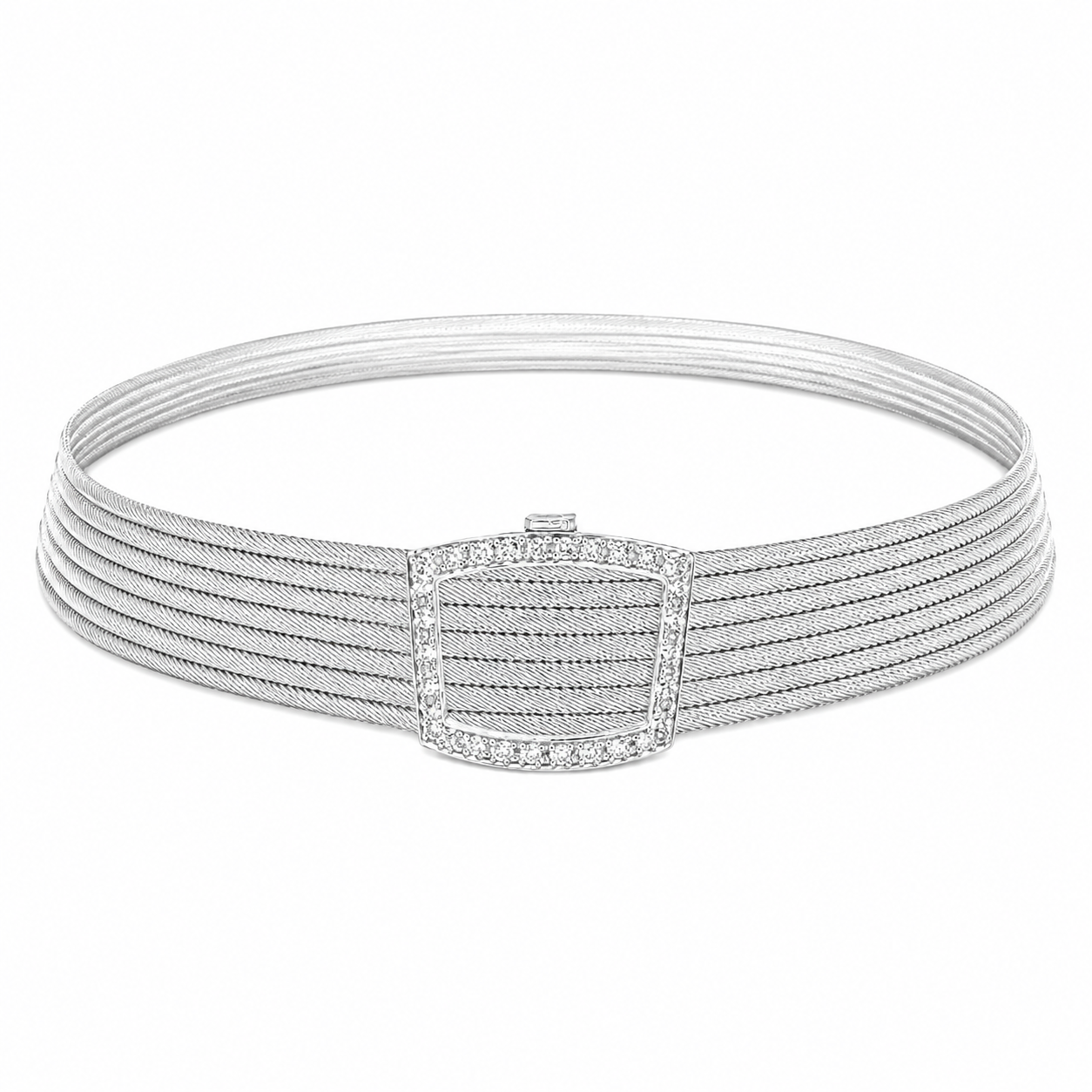 Trabzon Filigree 7-Row Single-Row Stone Necklace
