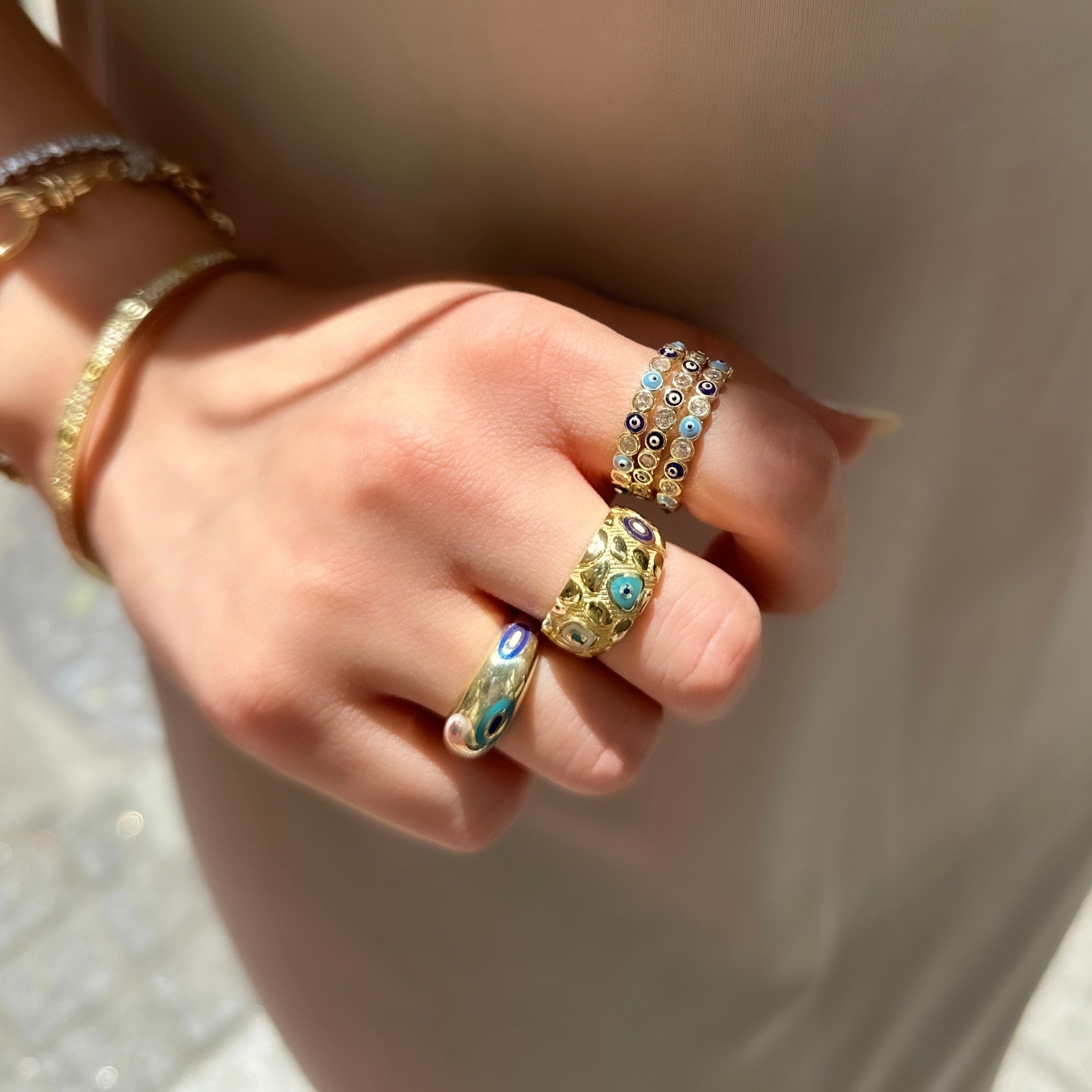 Nazar Mineli Yüzük