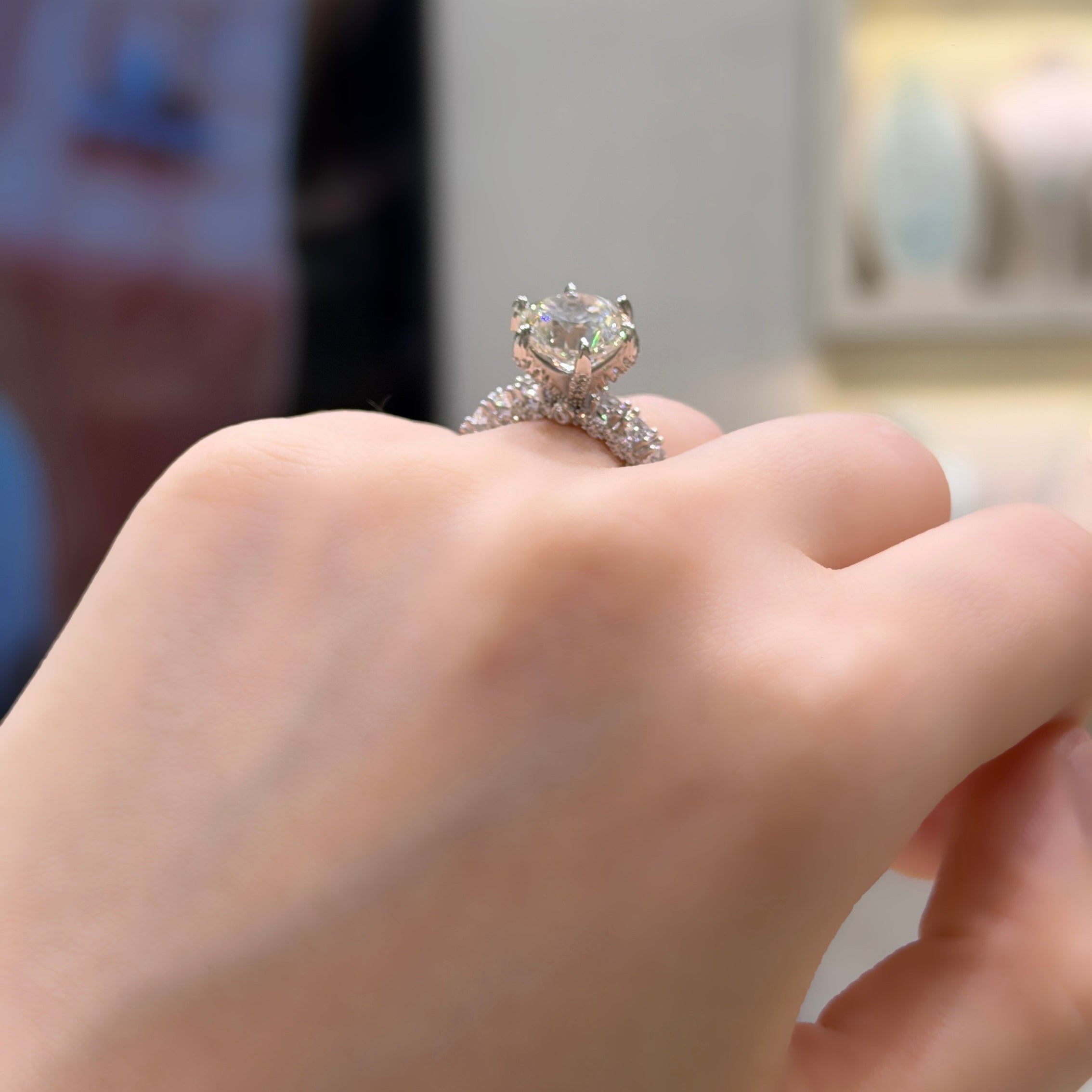 Dört Karat Mozanit Tasarım Tektaş Yüzük