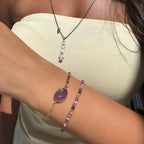 Ametist Doğal Taş Bileklik