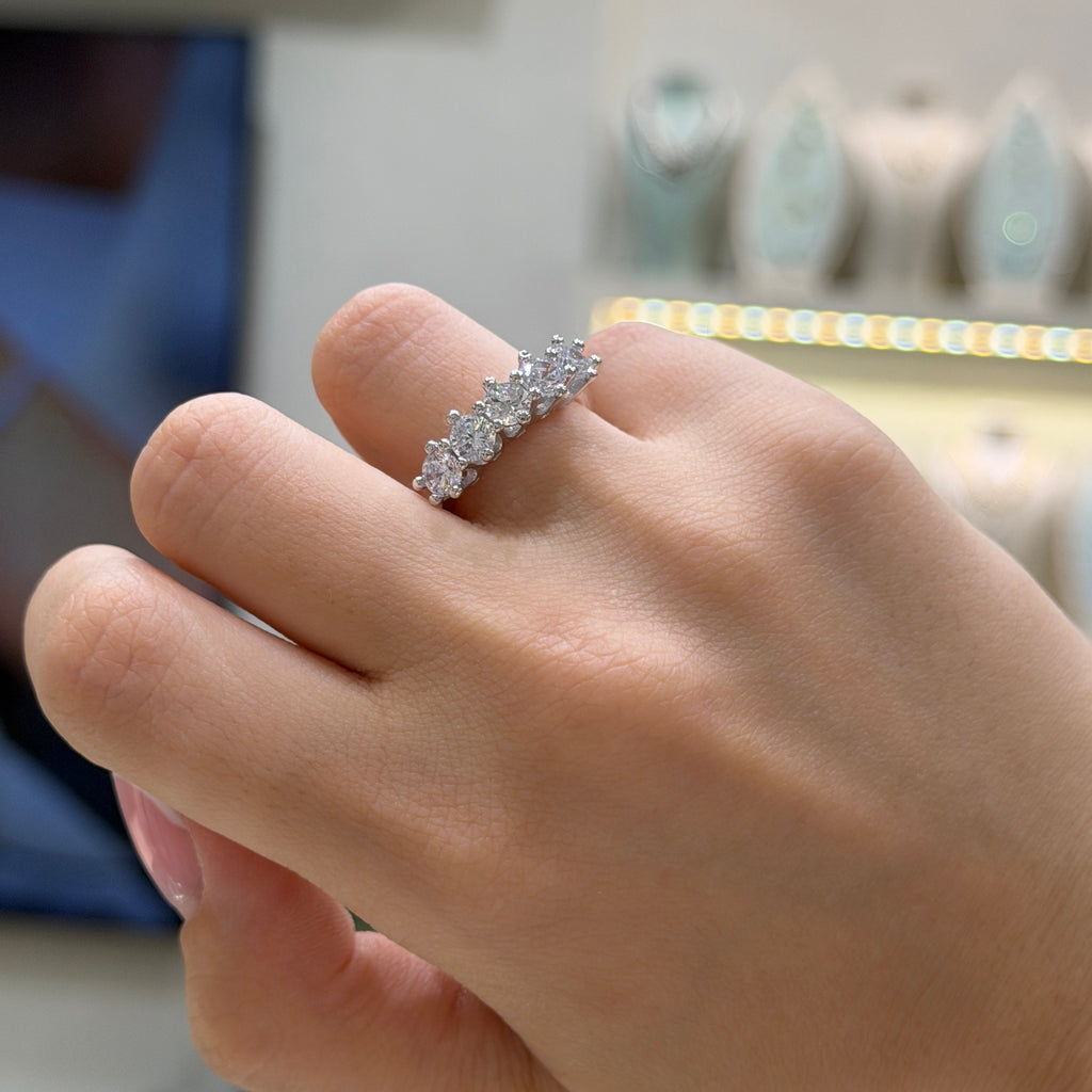 Six Prong Five Stone Ring