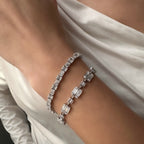 Armband mit Baguette-Steinen