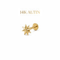 14K Kutup Yıldızı Piercing