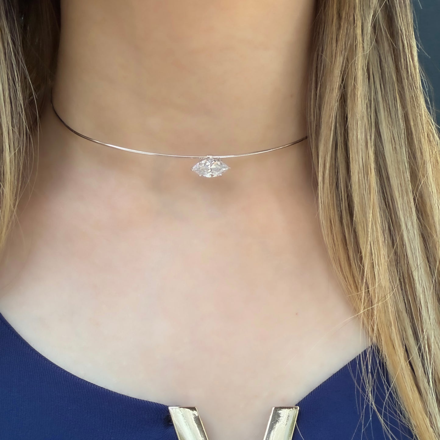 Tasarım Markiz Kesim Choker Kolye