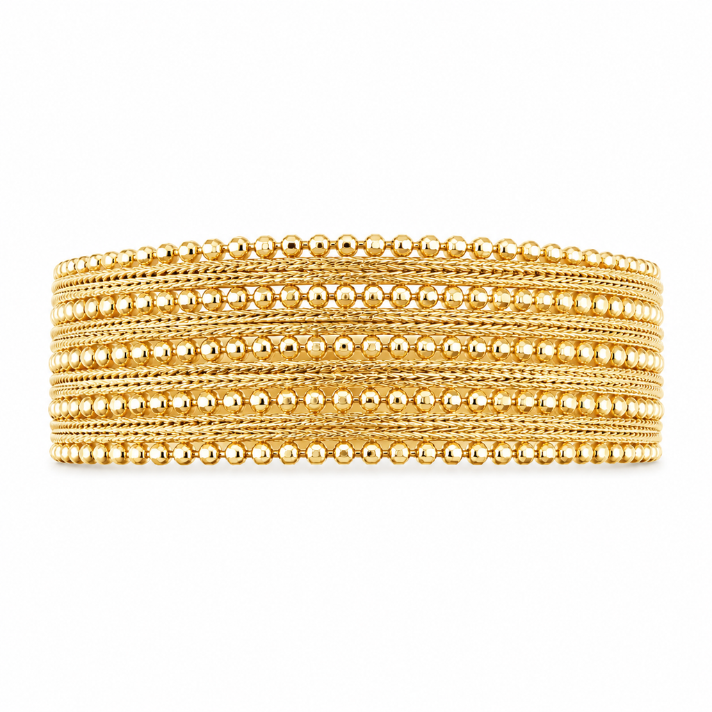 9-Row Ball Straw Model Bangle