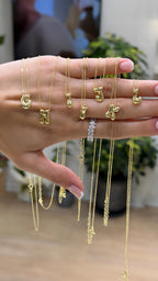 Minimal Bombeli Harf Kolye