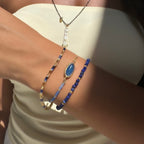 Mavi Taşlı Doğal Taş Bileklik