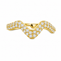 Carla Zig Zag Ring mit Steinbesatz