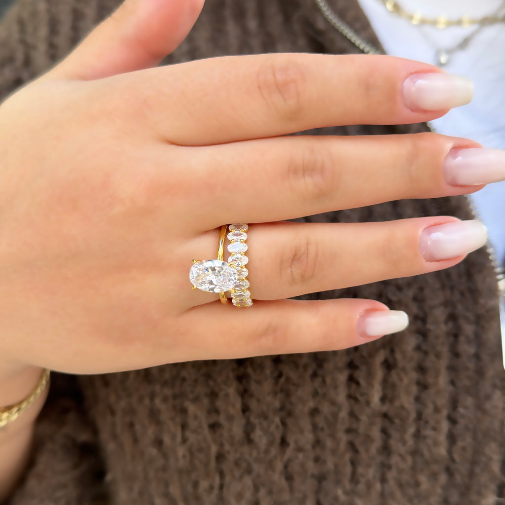 D-Color Oval Tamtur Yüzük