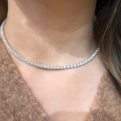 Dört mm Mozanit Suyolu Kolye