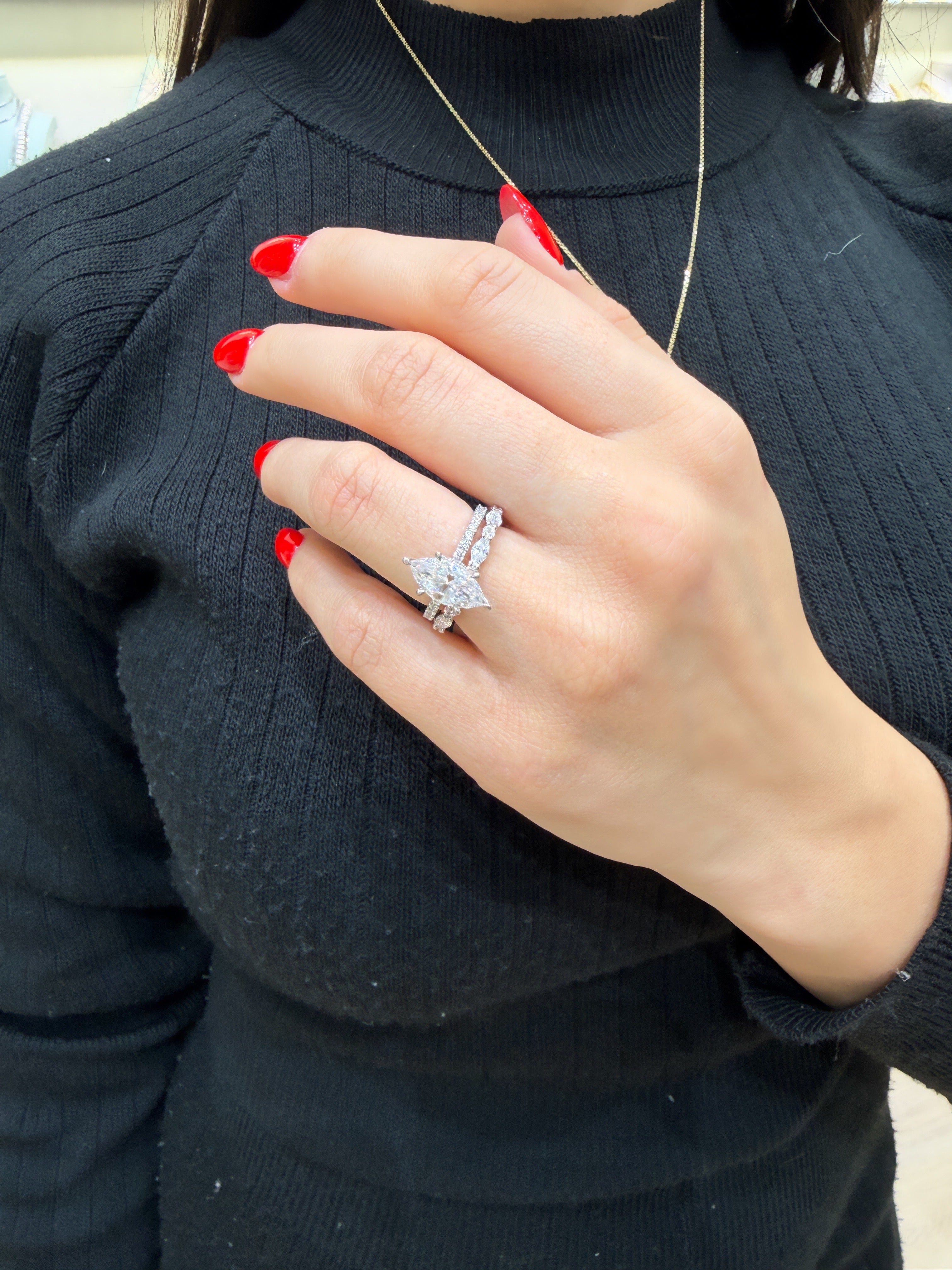 Markiz Taşlı İnce Tamtur Yüzük