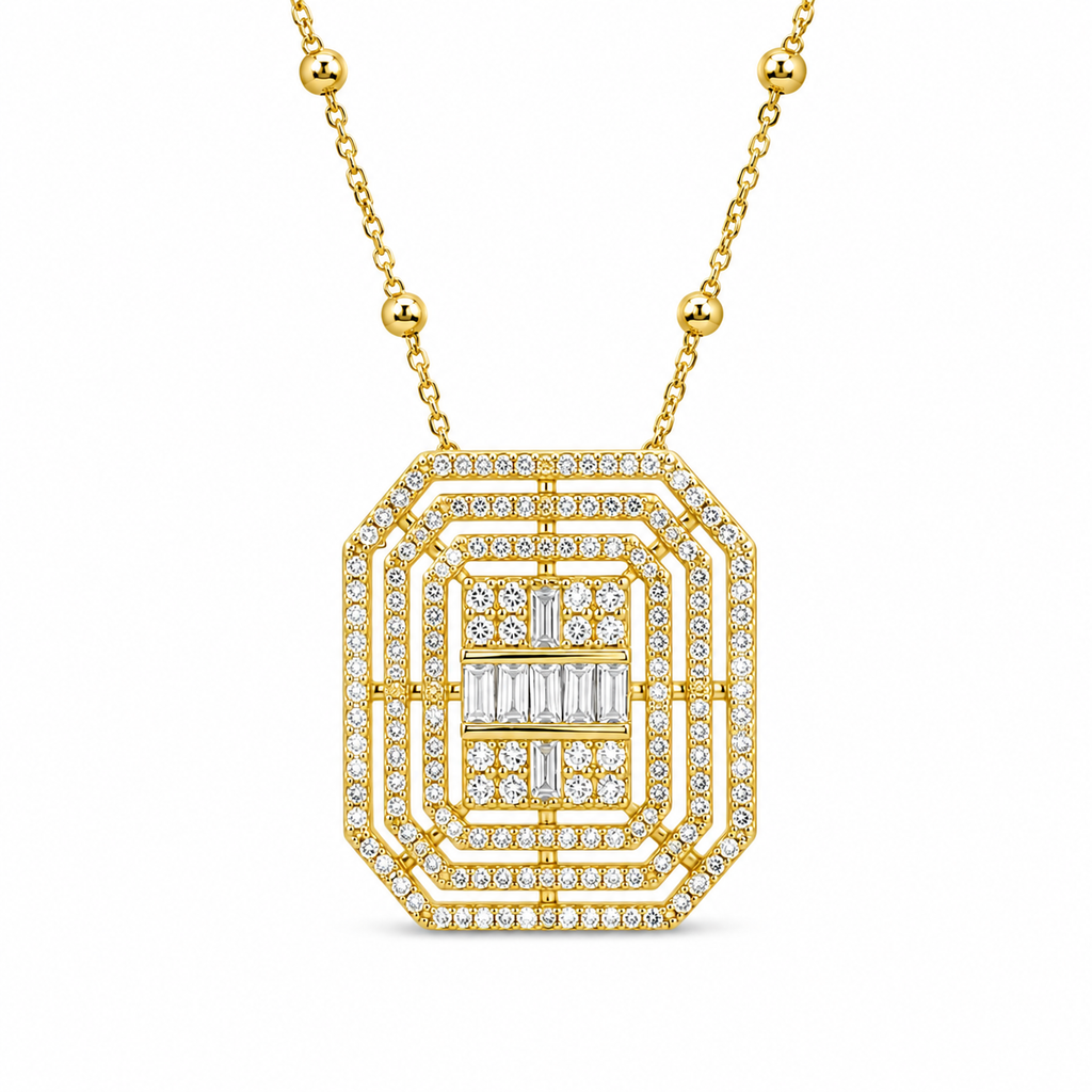 Large Baguette Necklace
