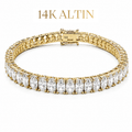 14K Oval Suyolu Bileklik