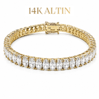 14K Oval Suyolu Bileklik