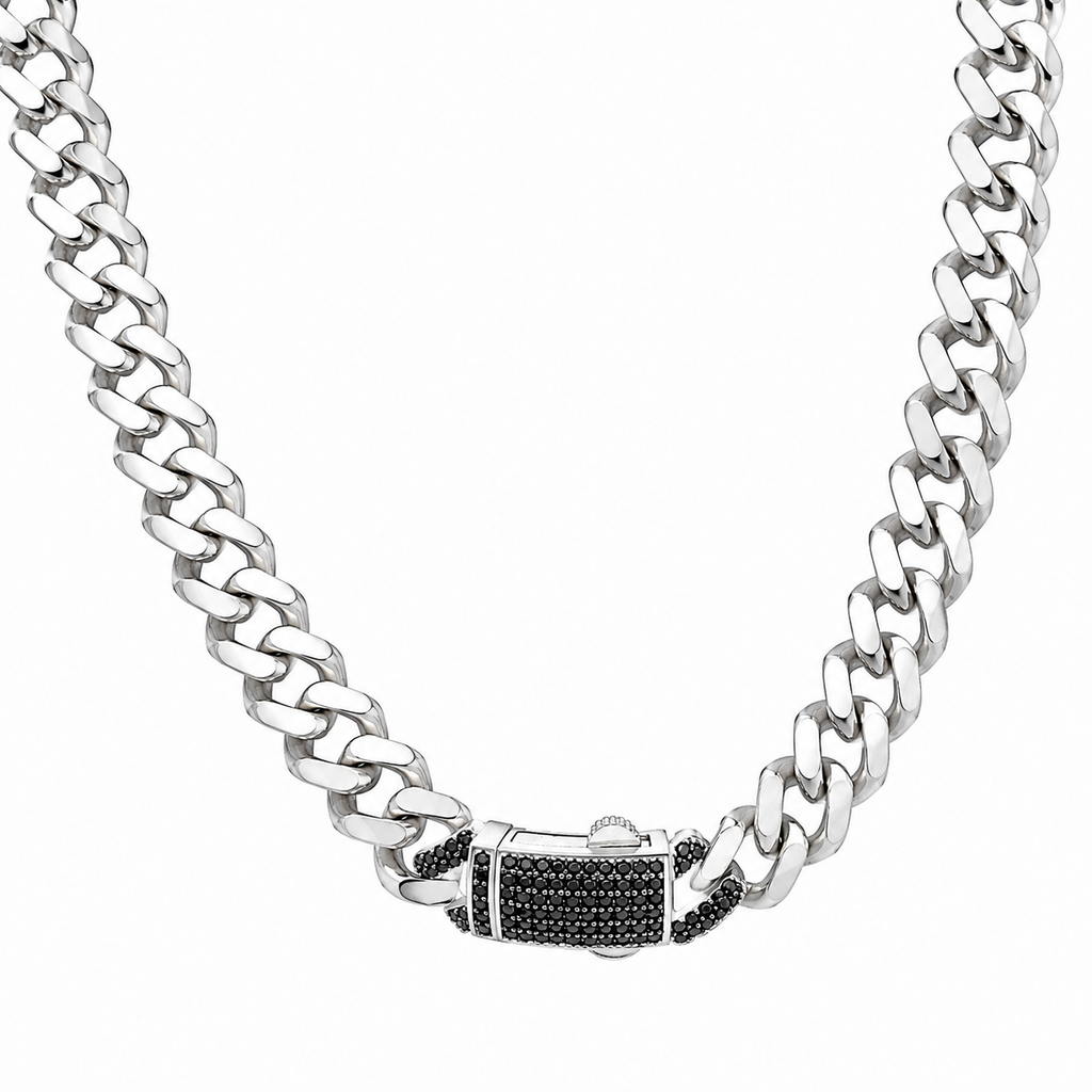 Stone-Embellished Padlock Gourmet Necklace