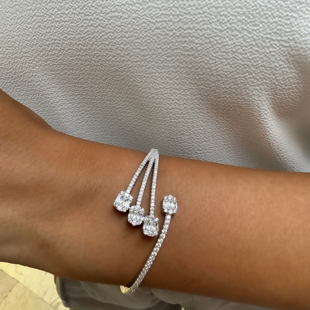 Baget Taşlı Tasarım Kelepçe