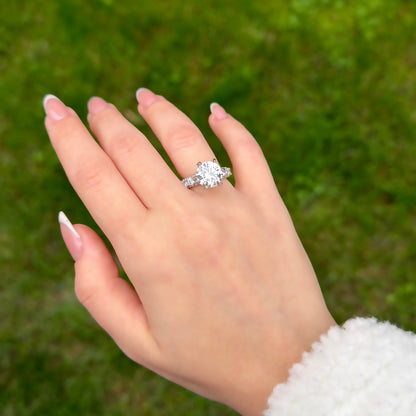 14K Tasarım Mozanit Tektaş Yüzük