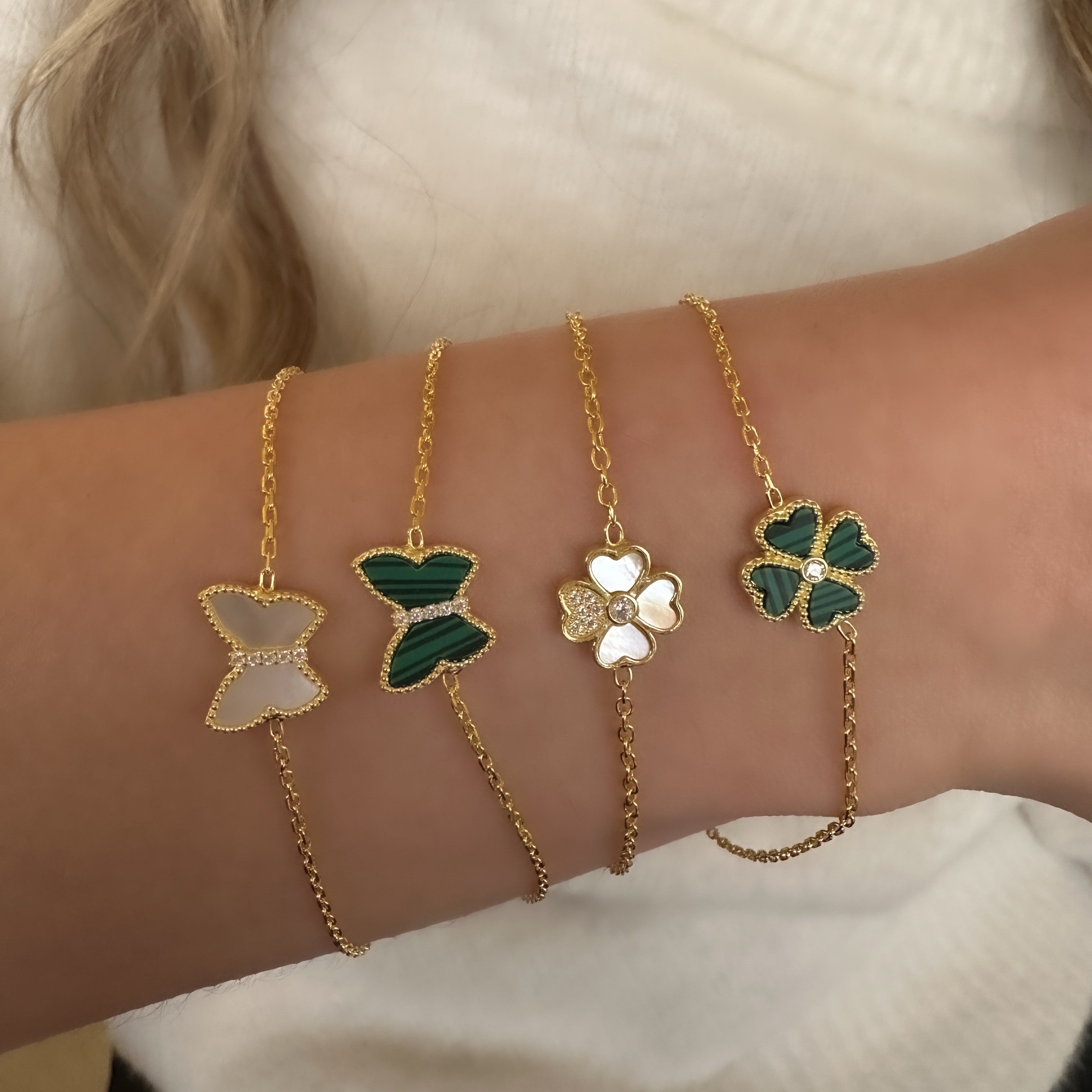 Armband Modell Grünes Kleeblatt