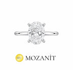 Bir Karat Mozanit Oval Yüzük