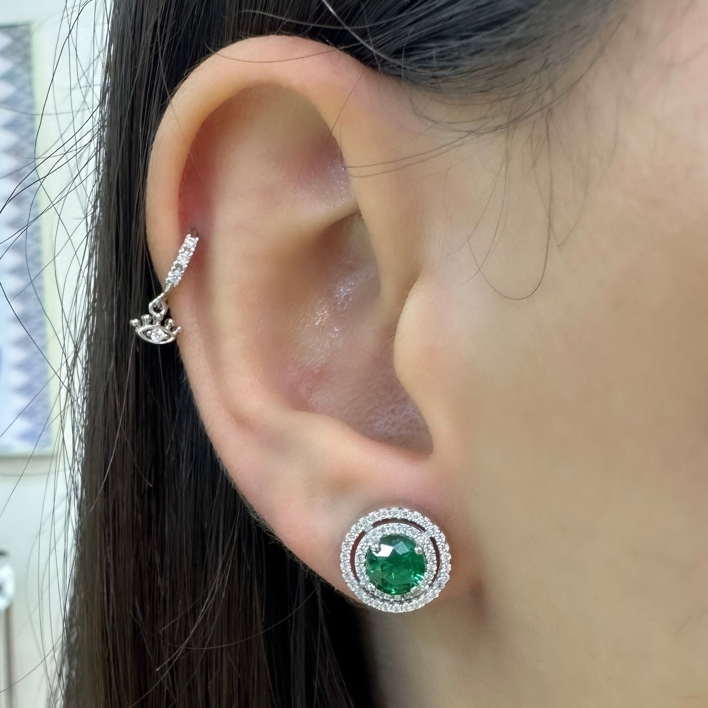 Büyük Boy Renkli Anturaj Küpe