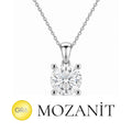 Mozanit Bir Karat Tektaş Kolye