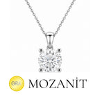 Mozanit Bir Karat Tektaş Kolye
