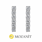 4 mm Moissanit Tennis-Ohrringe