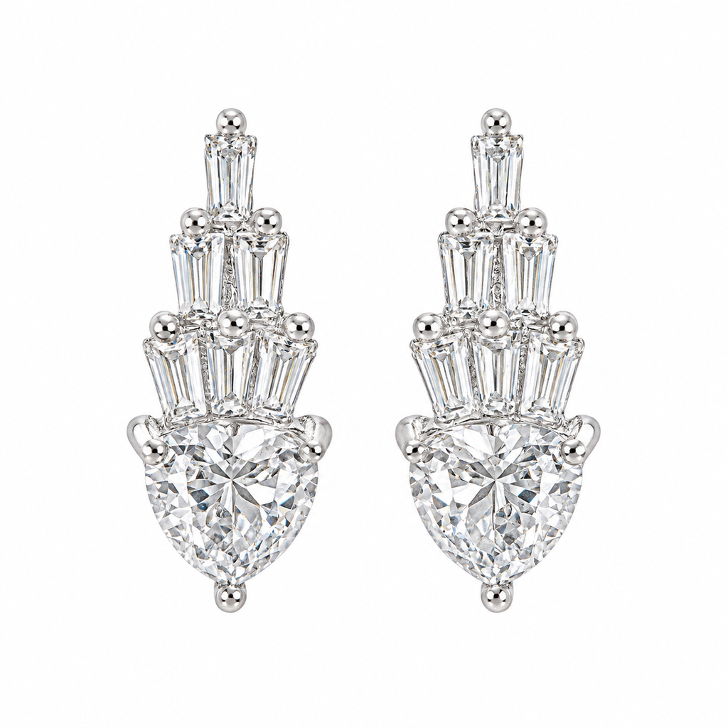 Multi-Baguette Stone Earring
