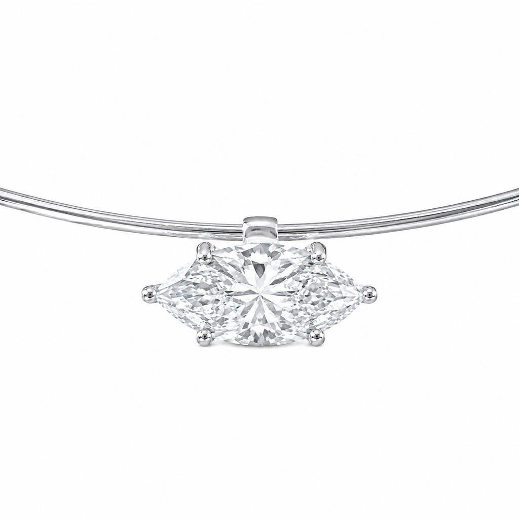 Design Marquise Cut Choker Necklace