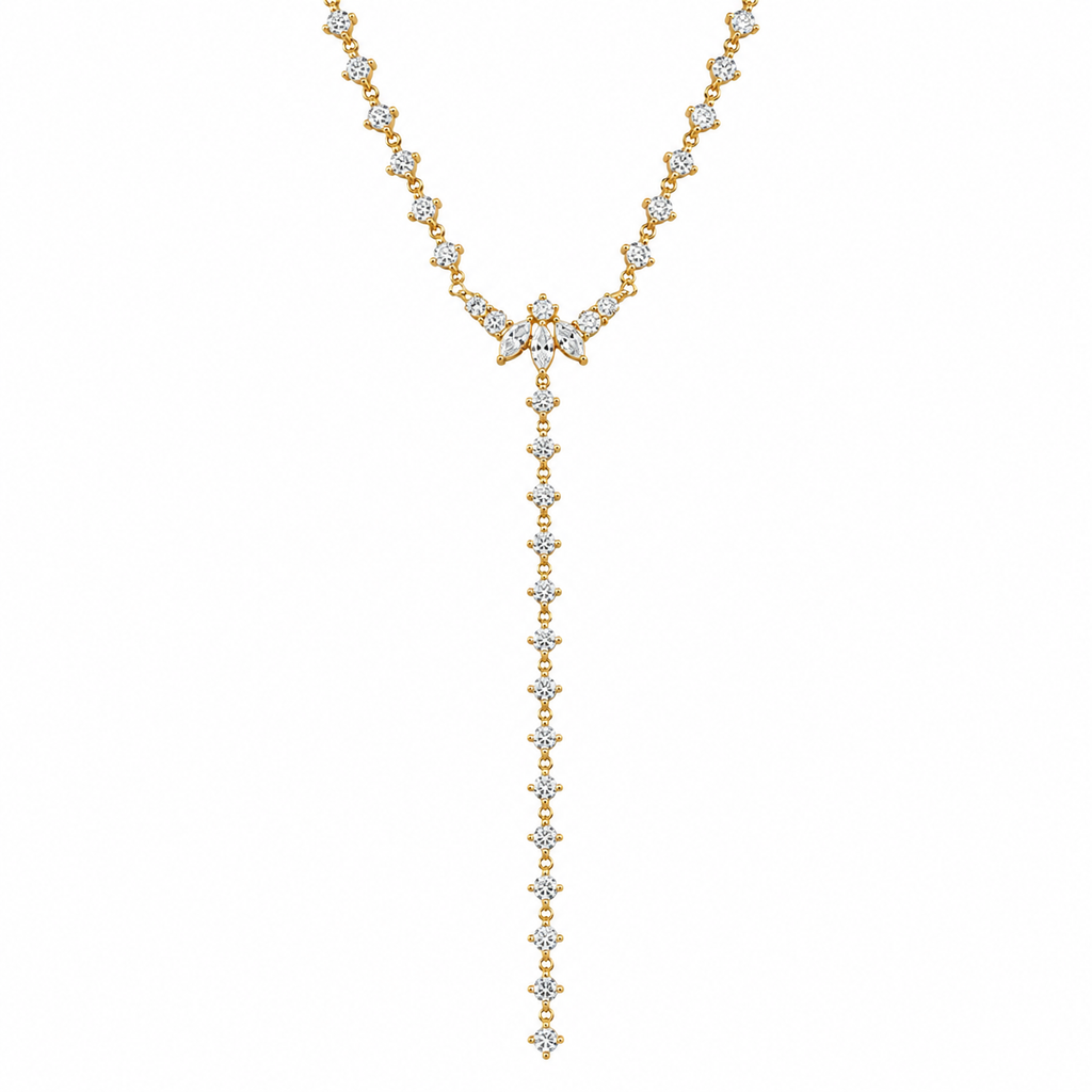 Steinerne Marquise-Y-Halskette